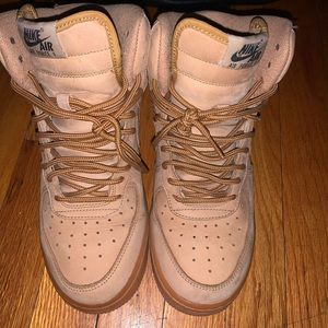 Nike Air Force high wheat